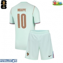 Frankrike Kylian Mbappe #10 Bortedraktsett Barn VM 2026 Kortermet (+ Korte bukser)